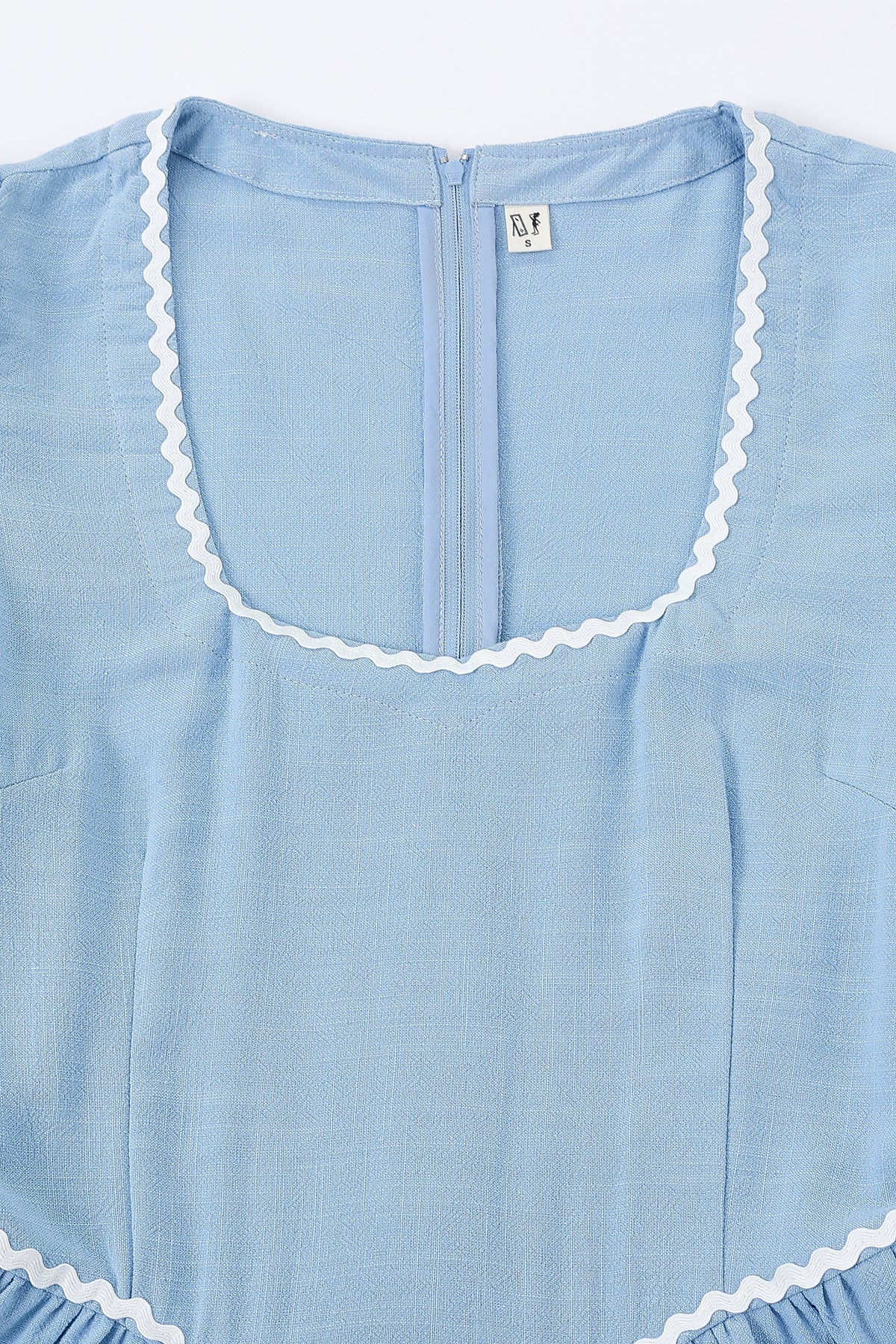 Loretta Ruffle Mini Dress Blue