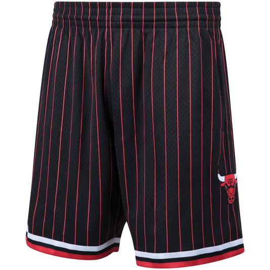 Men's Chicago Bulls Mitchell & Ness 1996-97 Black Hardwood Classics Swingman Shorts