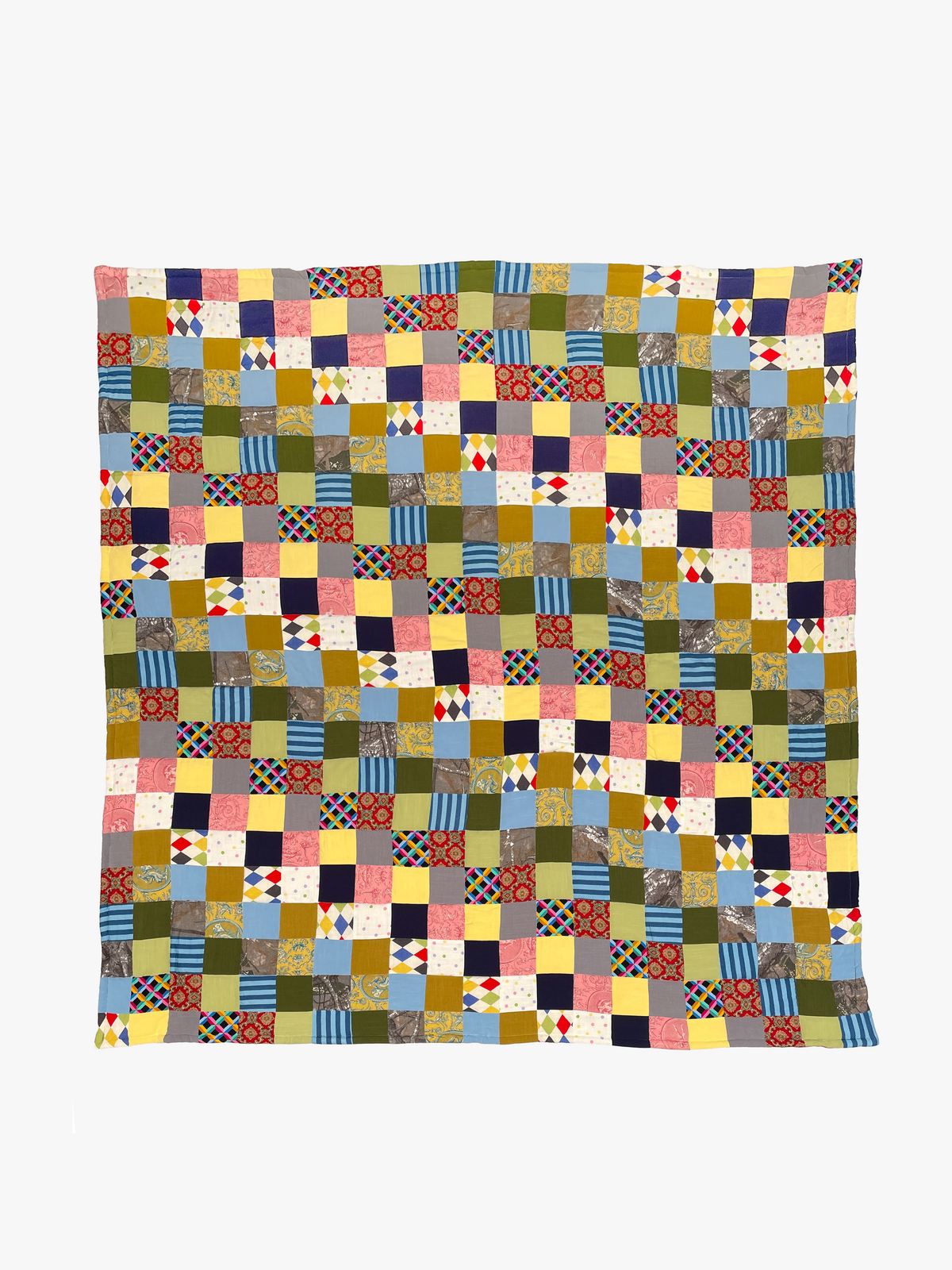 #2: Scrap Patchwork King Size Quilt- Light Blue