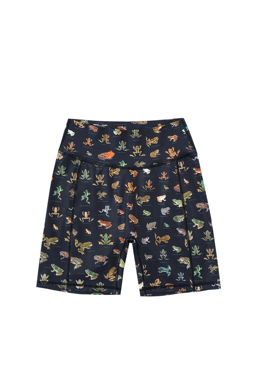 Yoga Shorts Favorite Frogs