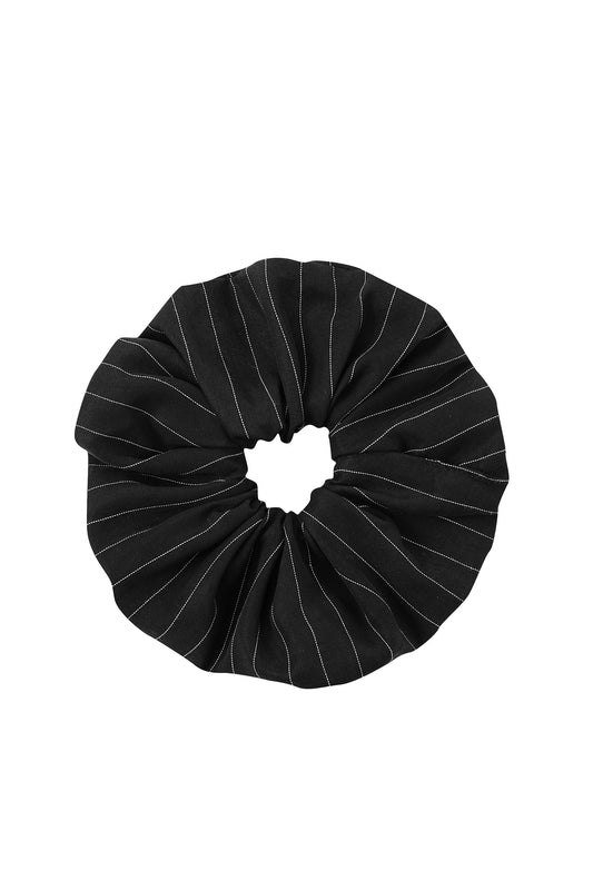 Black Stripe Scrunchie