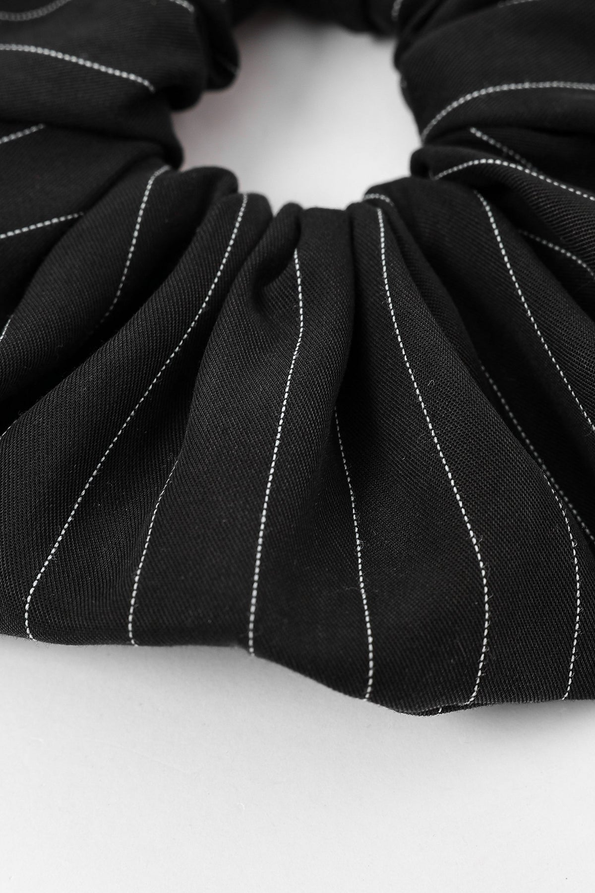Black Stripe Scrunchie