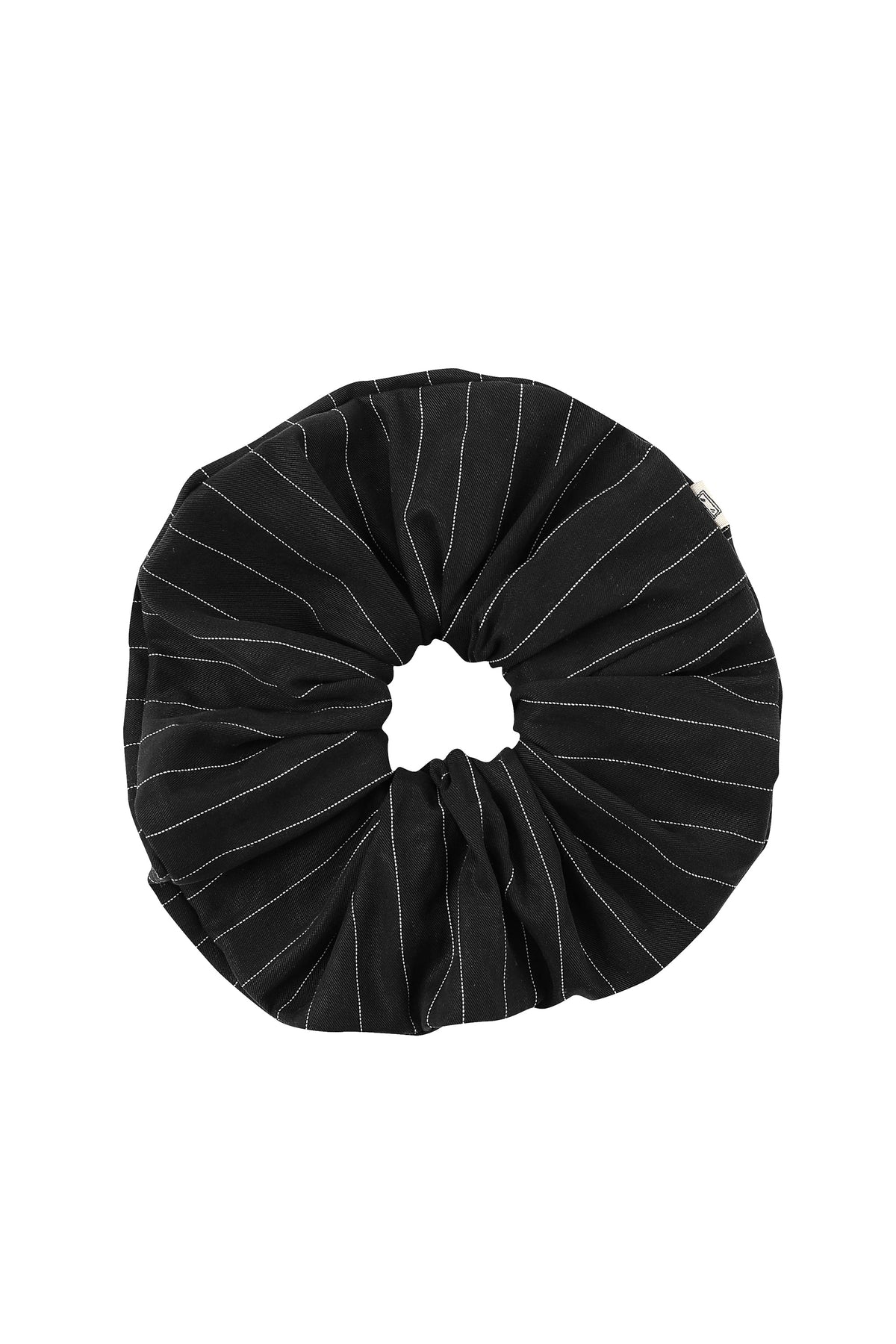 Black Stripe Scrunchie