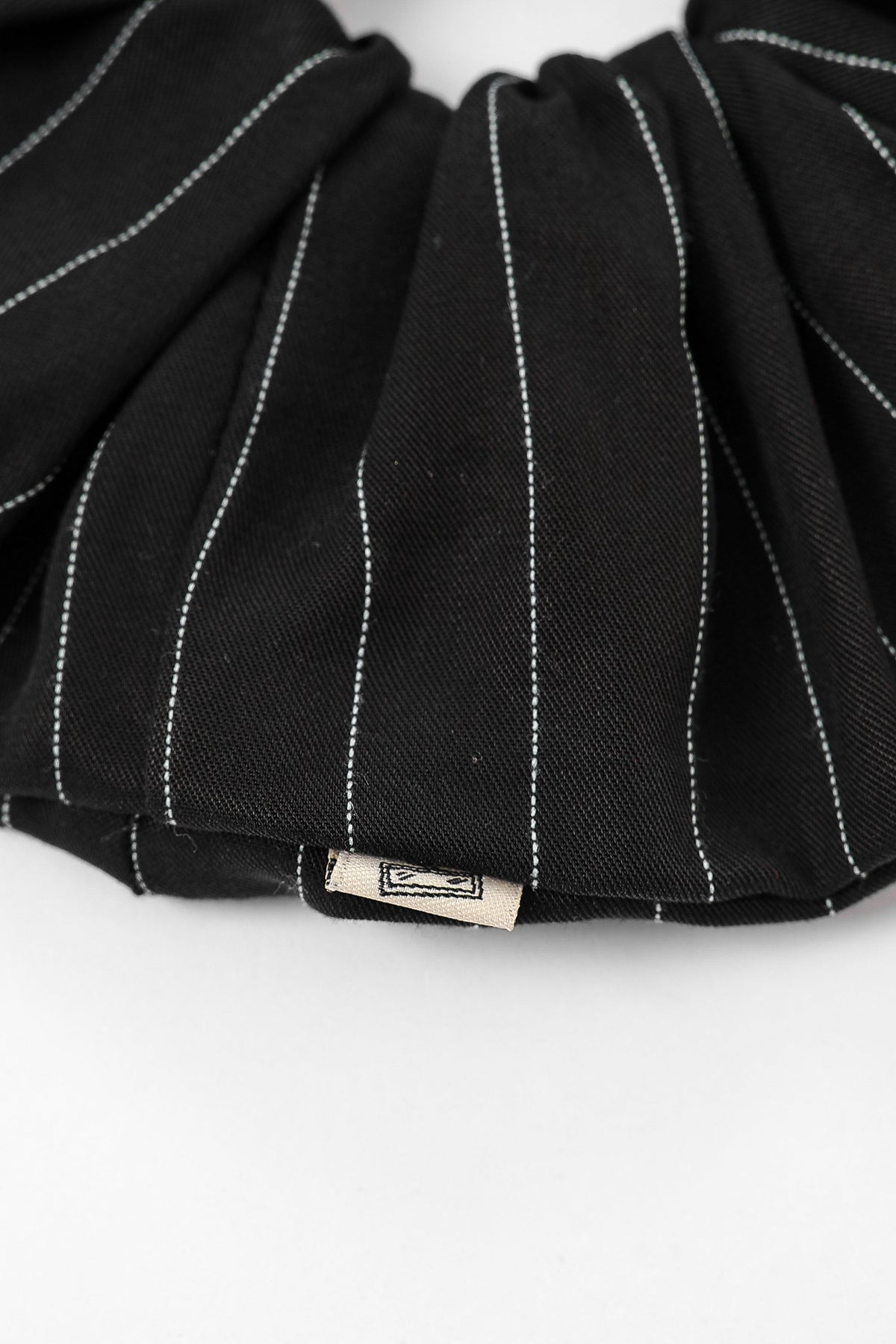 Black Stripe Scrunchie