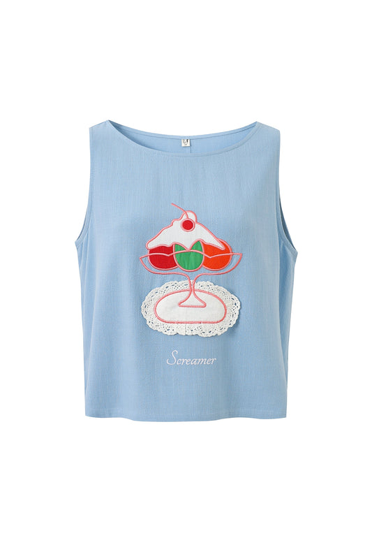 Screamer Soft Linen Shift Tank
