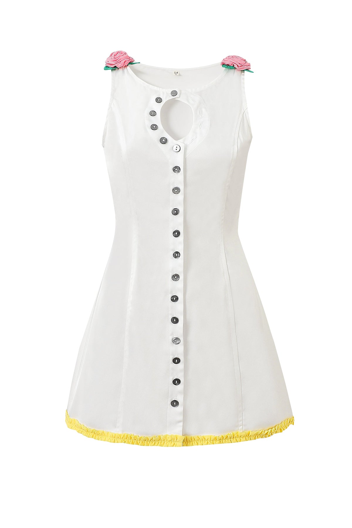 5 left - Frosted Cake Unbuttoned Mini Dress