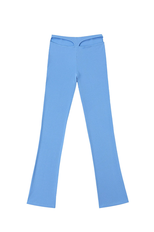 Whale Tail Tencel Rib Pants Baby Blue