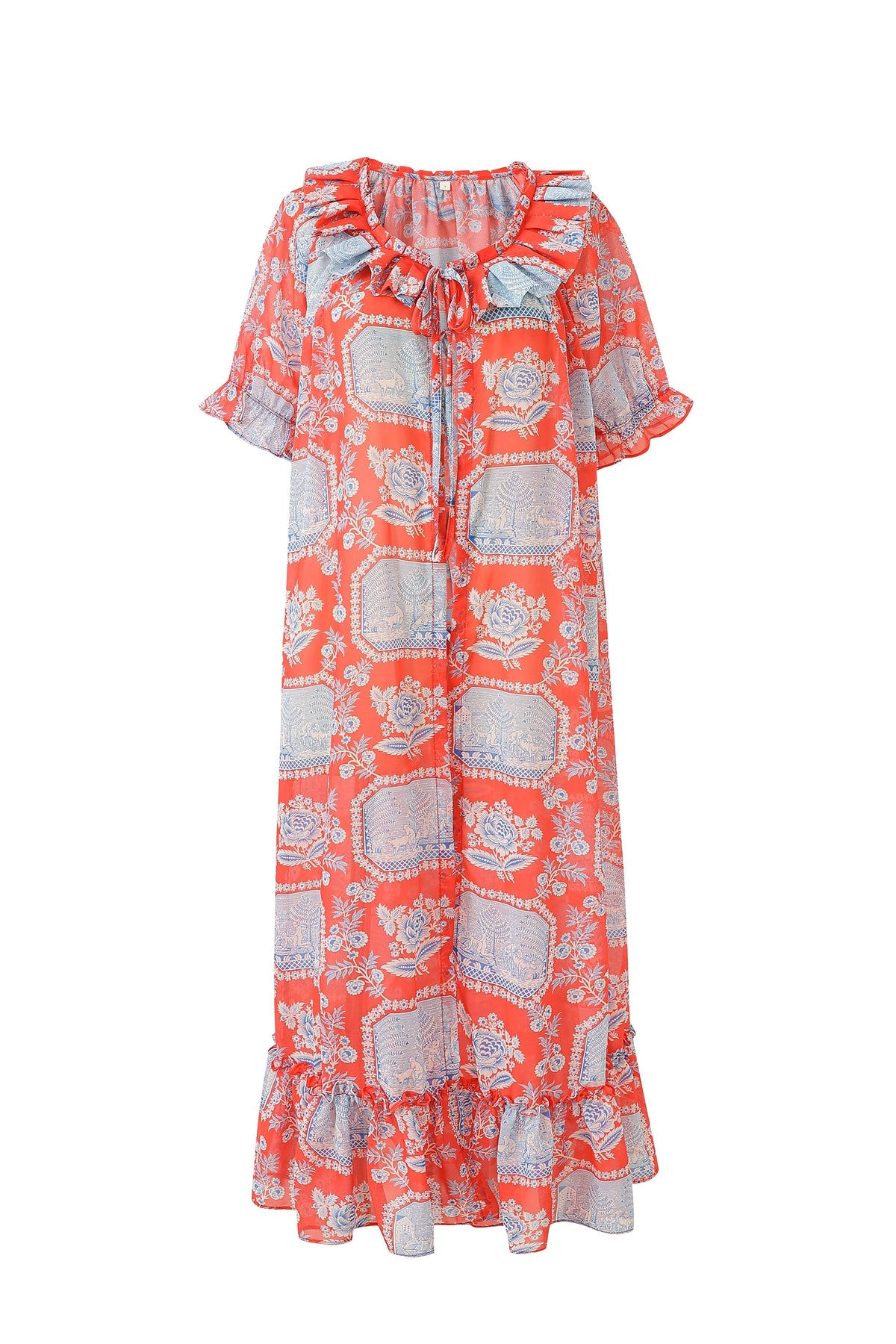 1 left - Chiffon Ruffle Duster French Sex