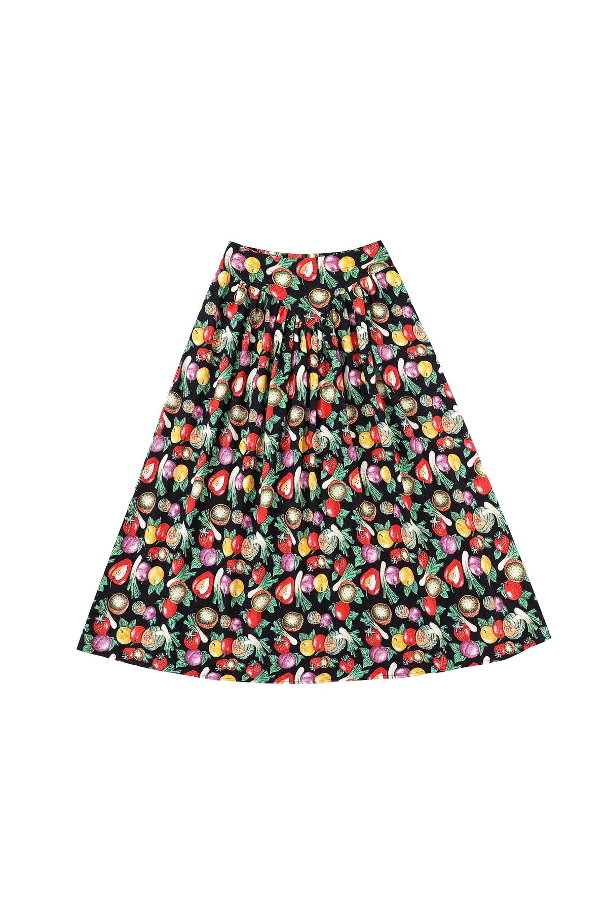 Park Skirt Soft Linen Vegetable Medley