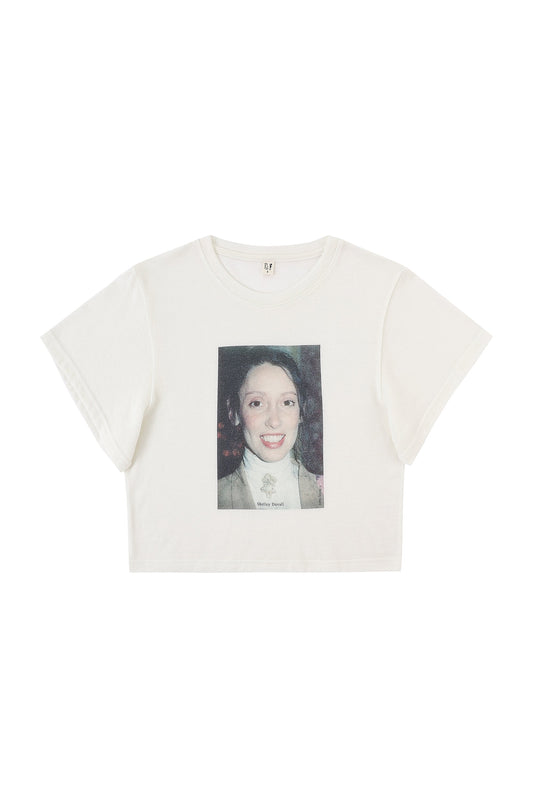 Shelley Duvall Wool Blend Tommy Tee White