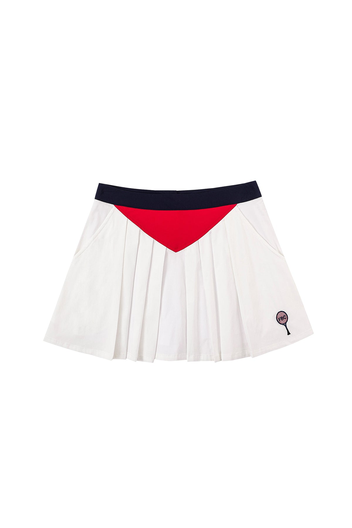 Pleated Tennis Skort Red/White/Navy