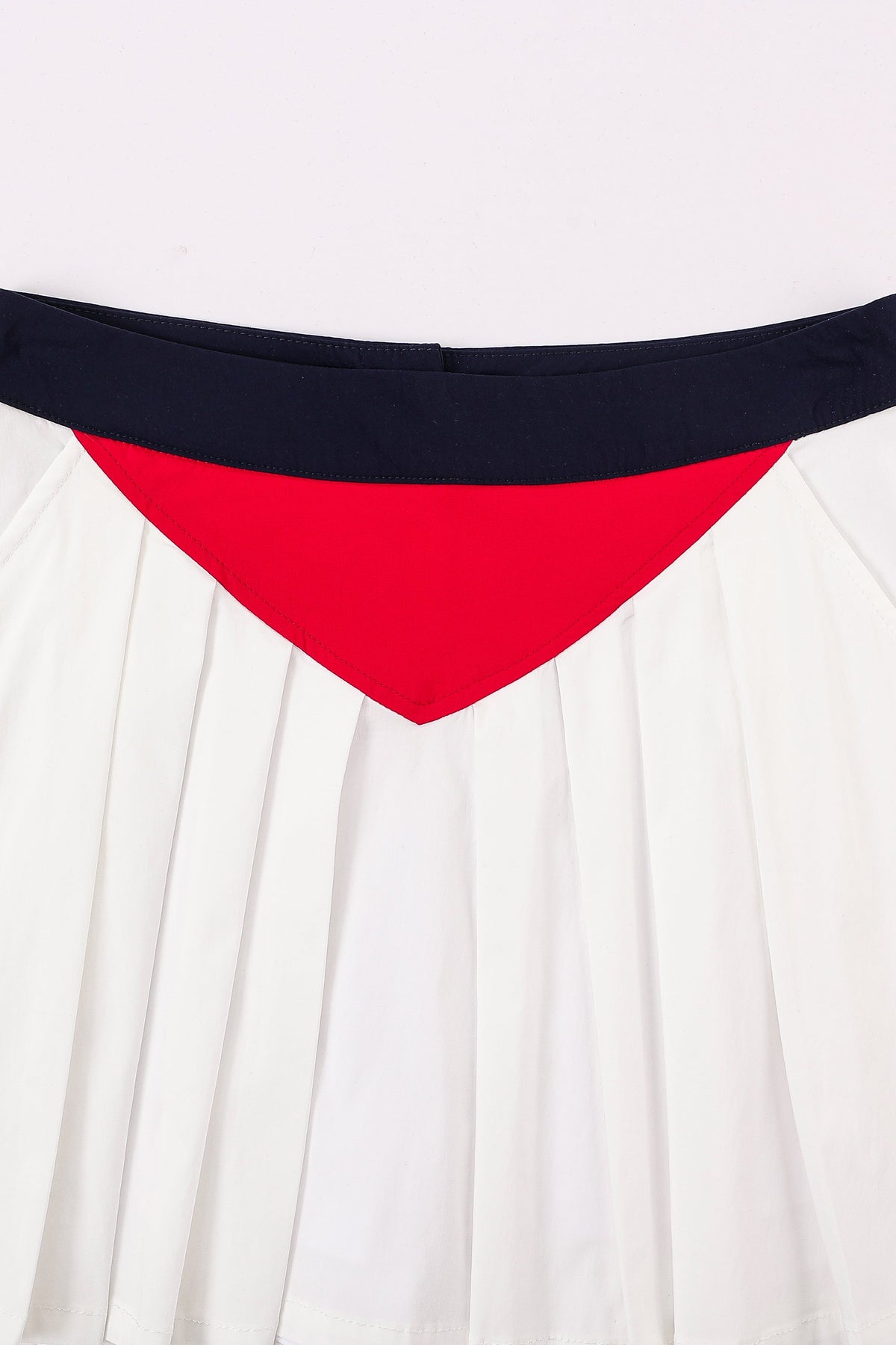 Pleated Tennis Skort Red/White/Navy
