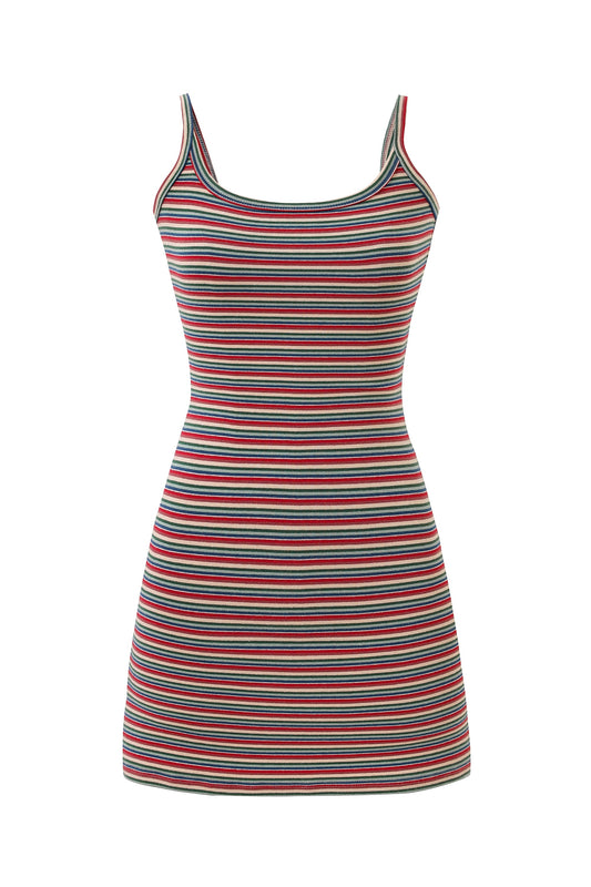 Monsanto Stripe Cotton Cami Mini Dress