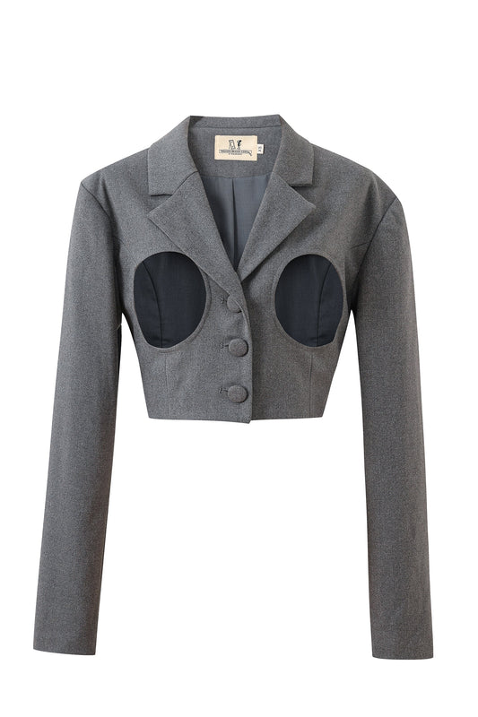 1 left - Breastfeeding Business Blazer Postpartum Gray