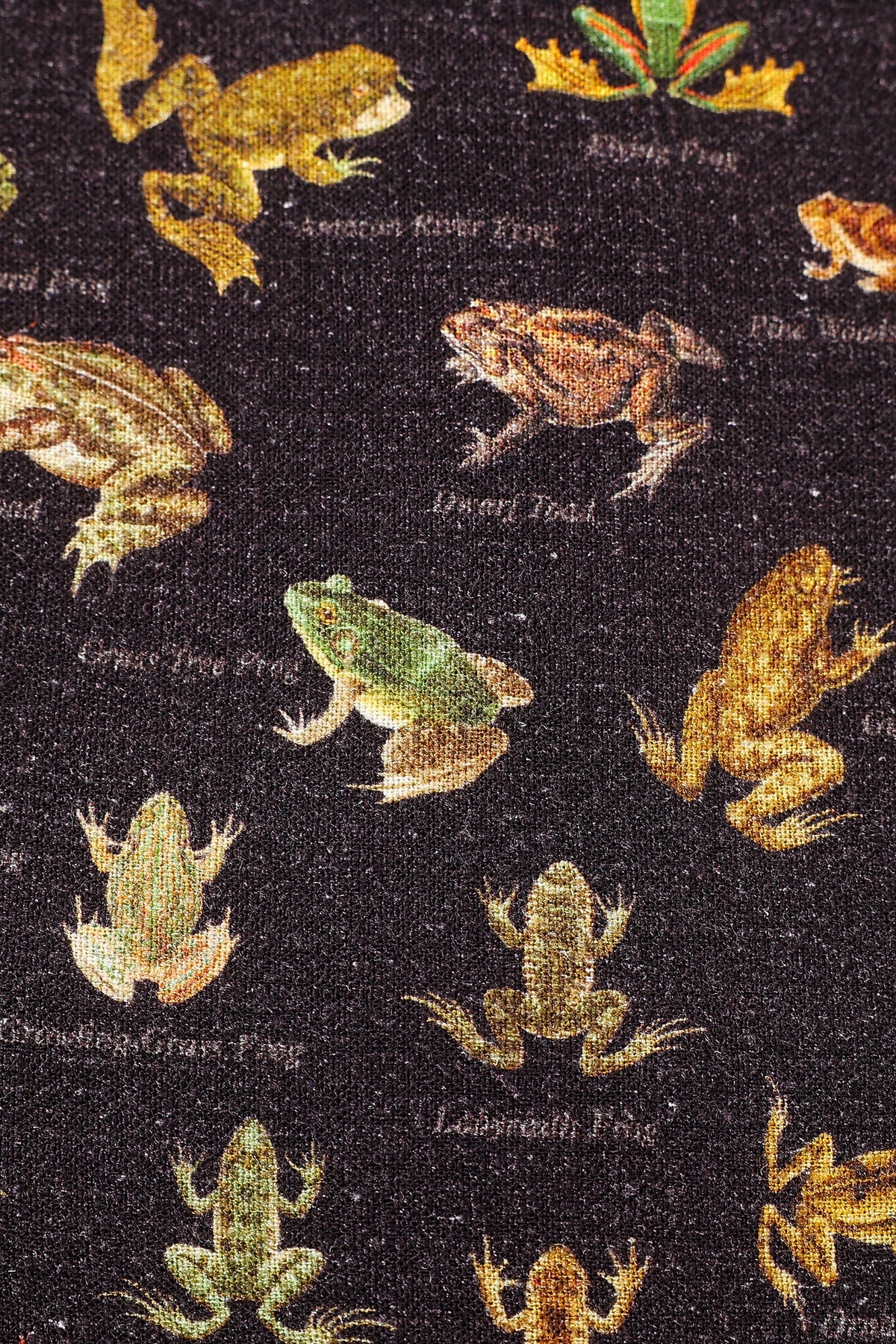 1 left - Soft Linen Button Down Tank Top Favorite Frogs
