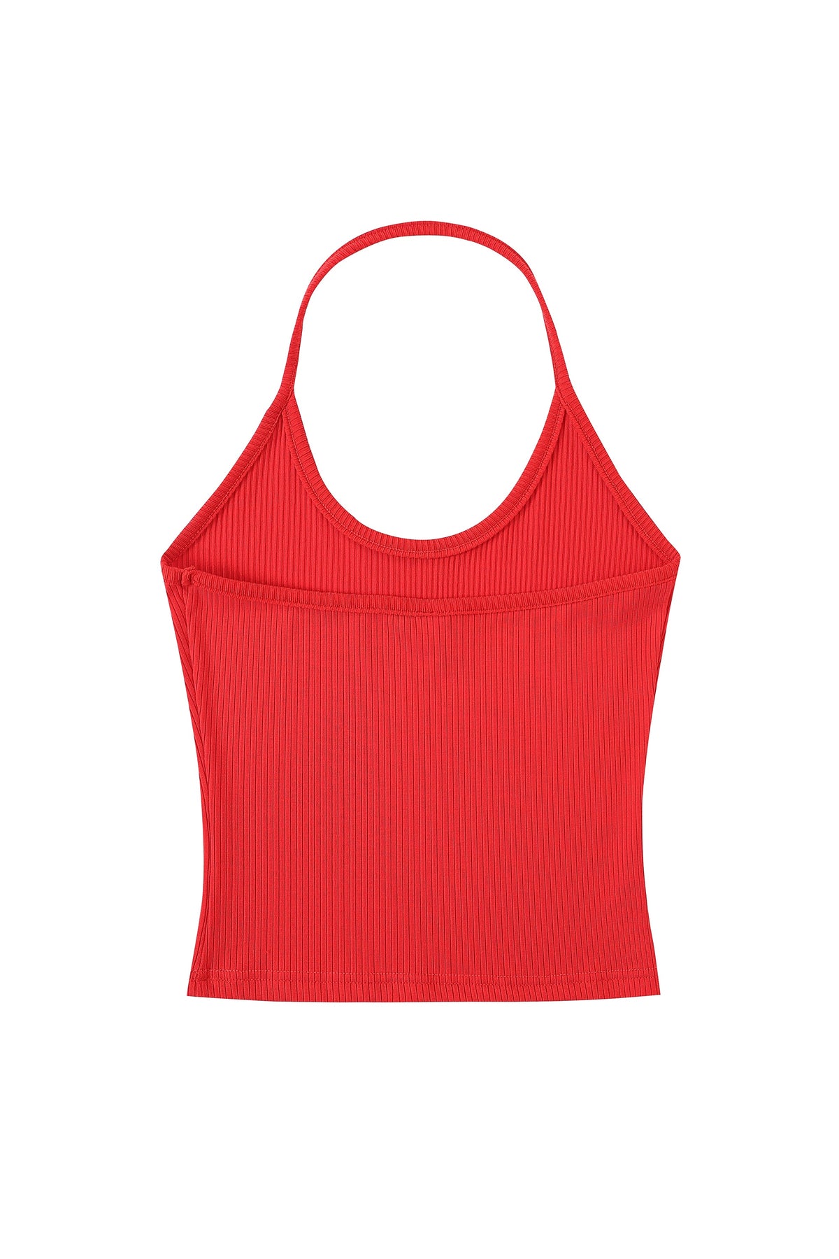 Tencel Rib Halter Top Maraschino