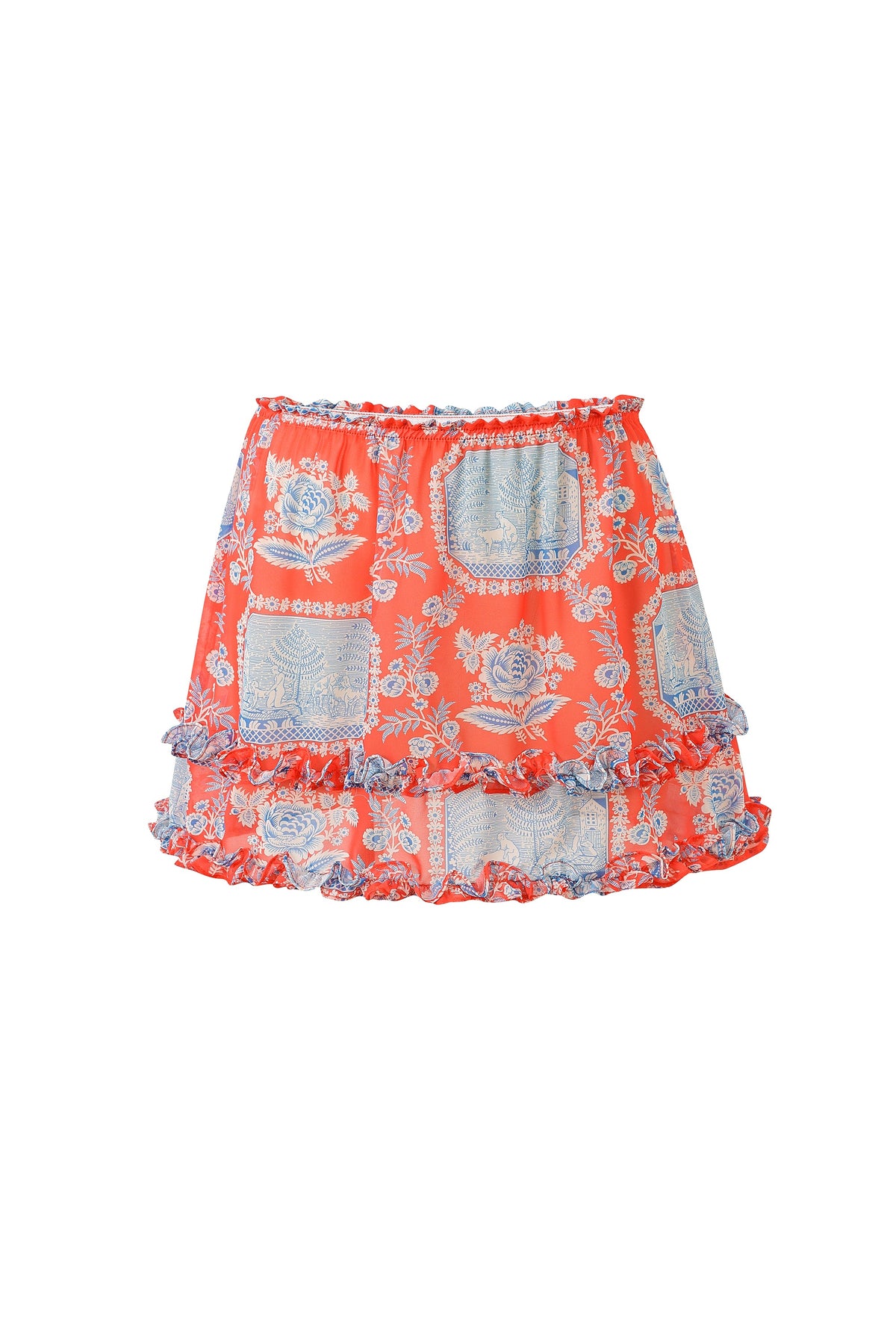 2 left - Chiffon Ruffle French Sex Mini Skirt