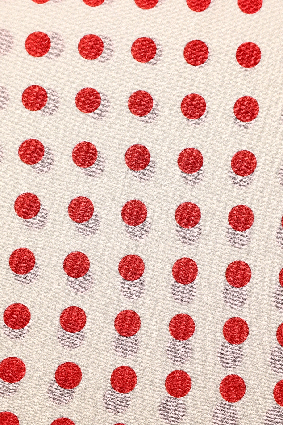 Silk Skirt Red Polka Dot
