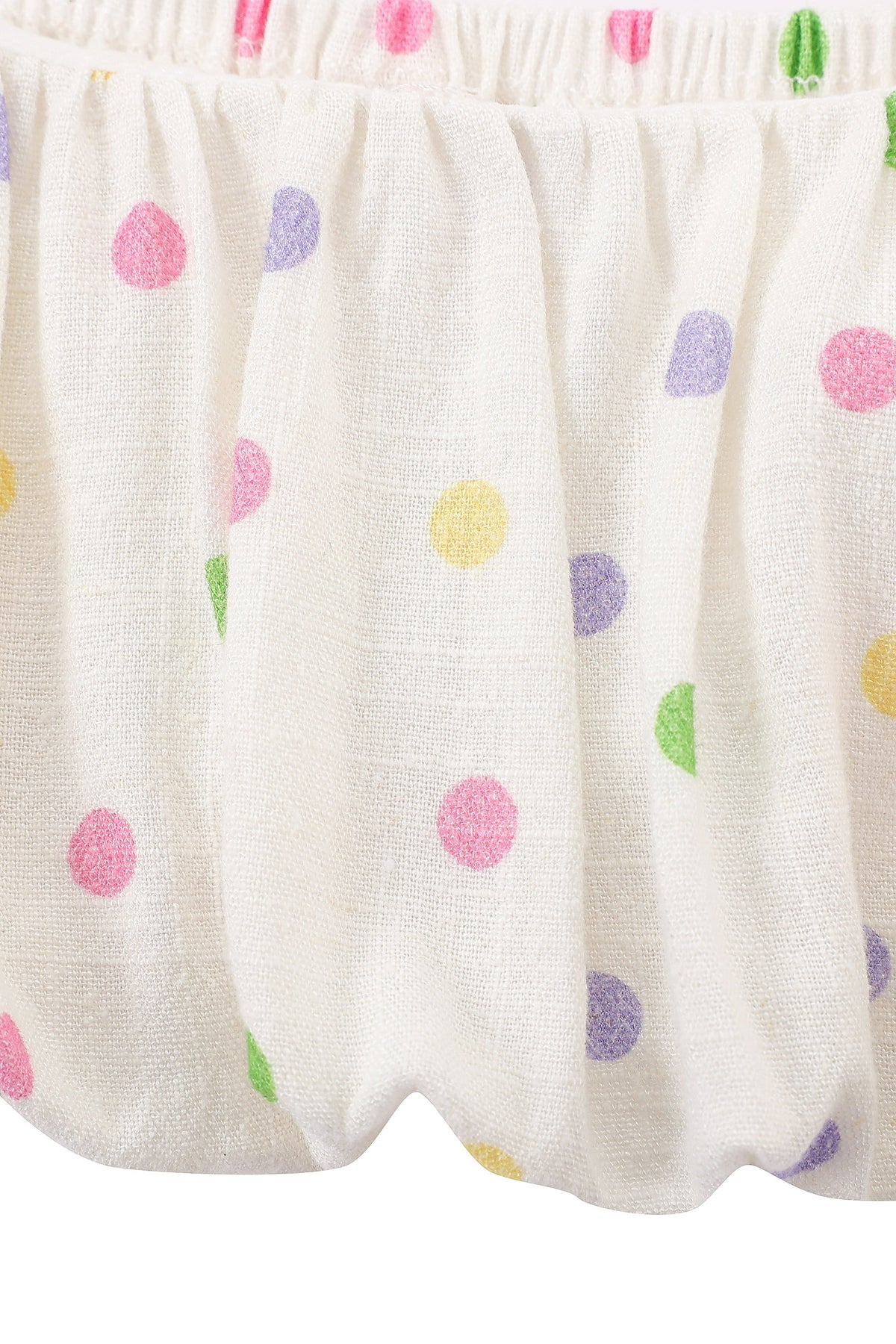 Soft Linen Gathered Bra Top Funfetti Dot