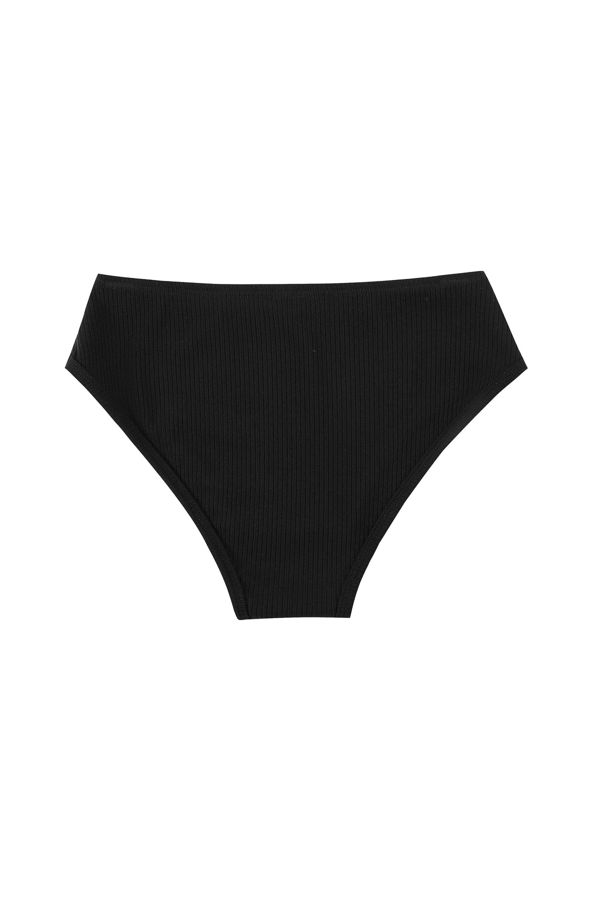 High Waist Underwear Tencel Rib Black