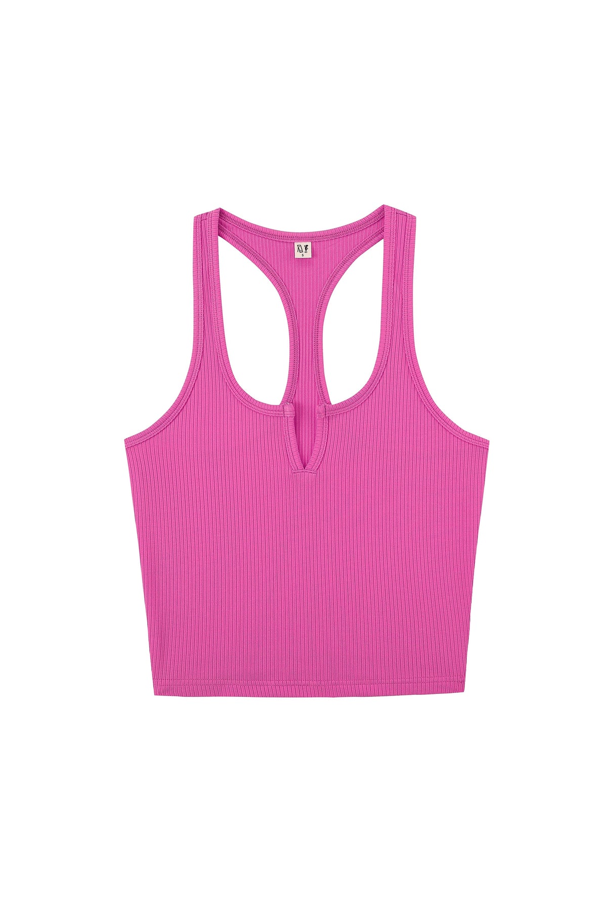 Split Racerback Tencel Rib Tank Pink