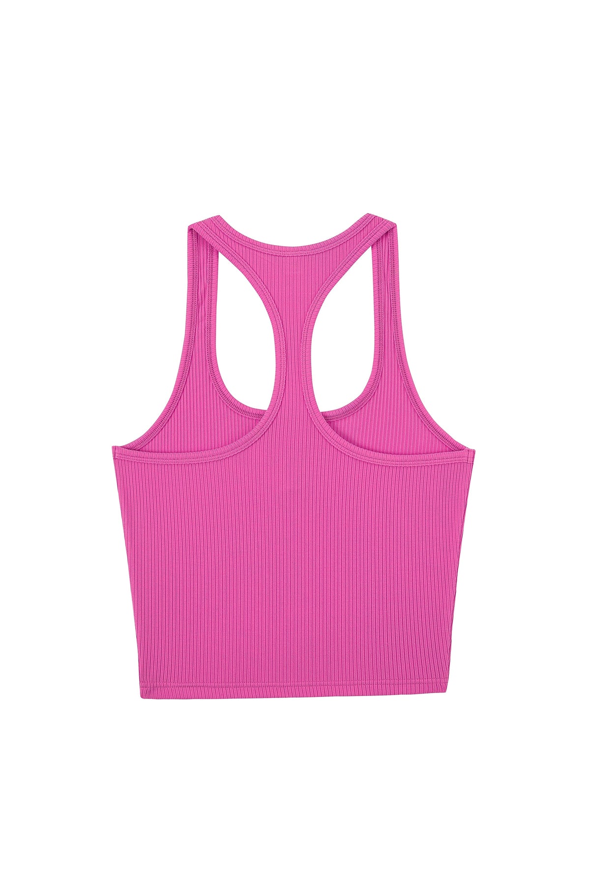 Split Racerback Tencel Rib Tank Pink