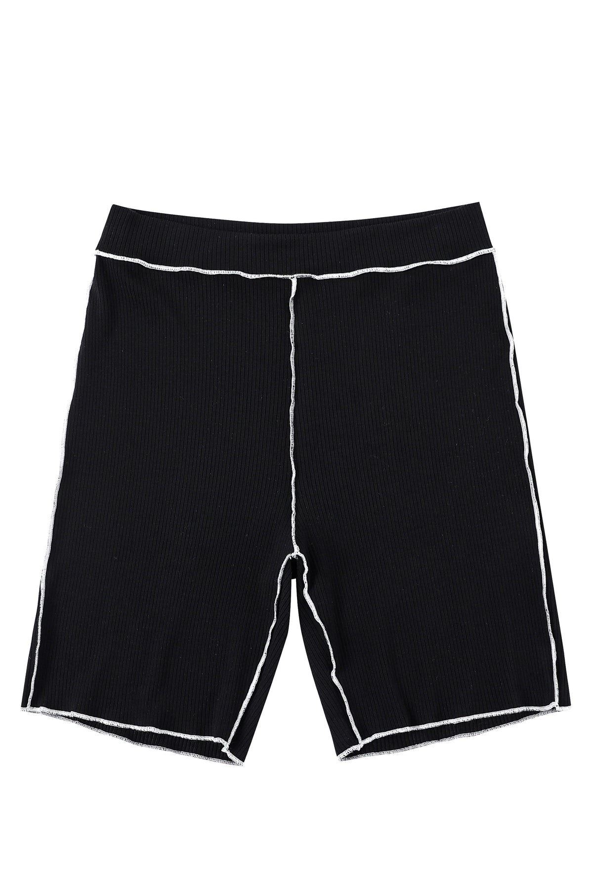 Tencel Rib Lounge Bike Shorts Black