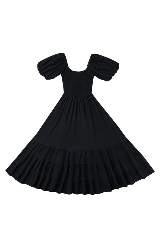 Picnic Gown Soft Linen Black