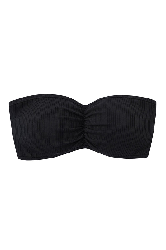 Tencel Rib Scrunch Tube Bra