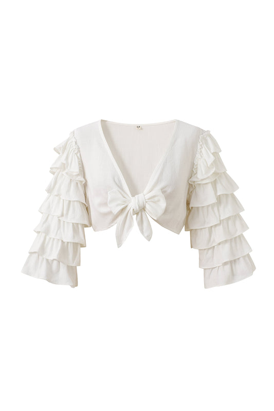 Rumba Top Soft Linen White