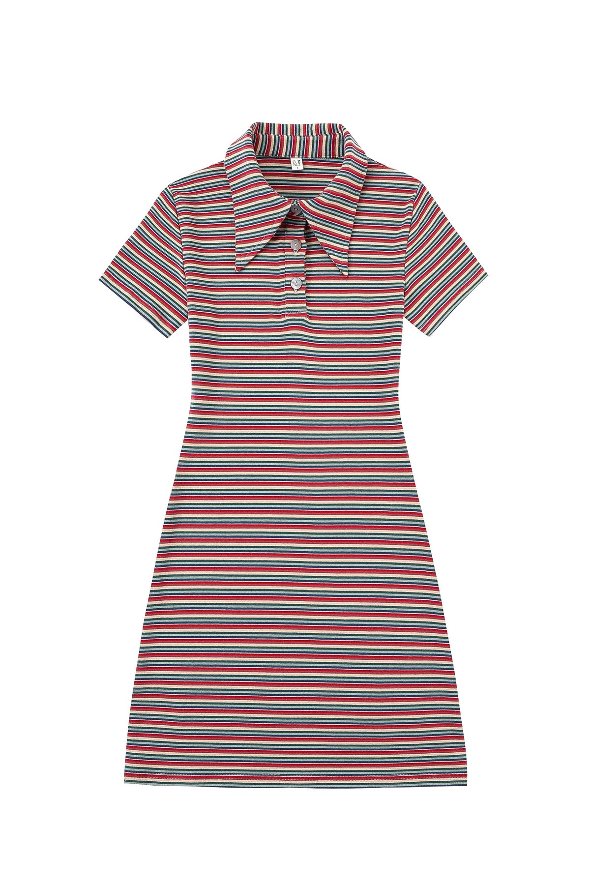 Monsanto Stripe Polo Cotton Mini Dress