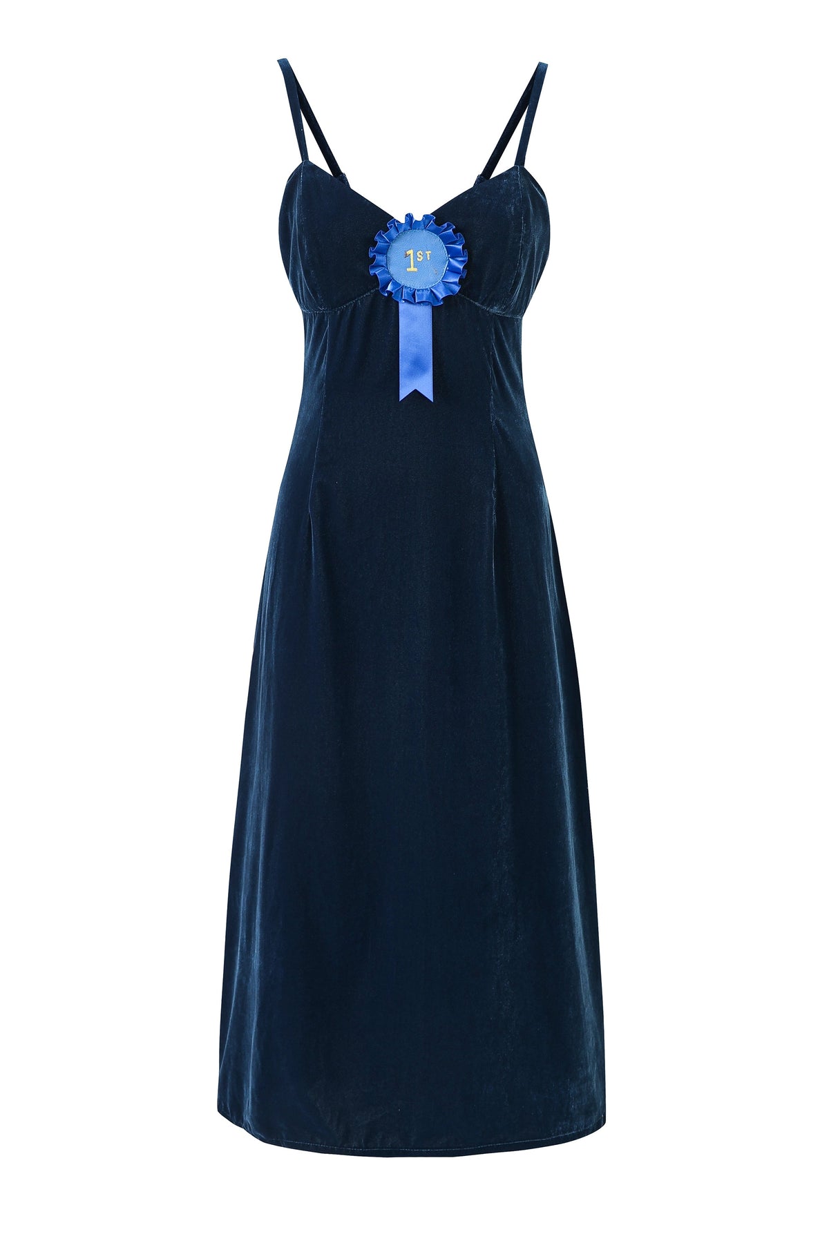 1st Place Velvet Cami Dress Blue