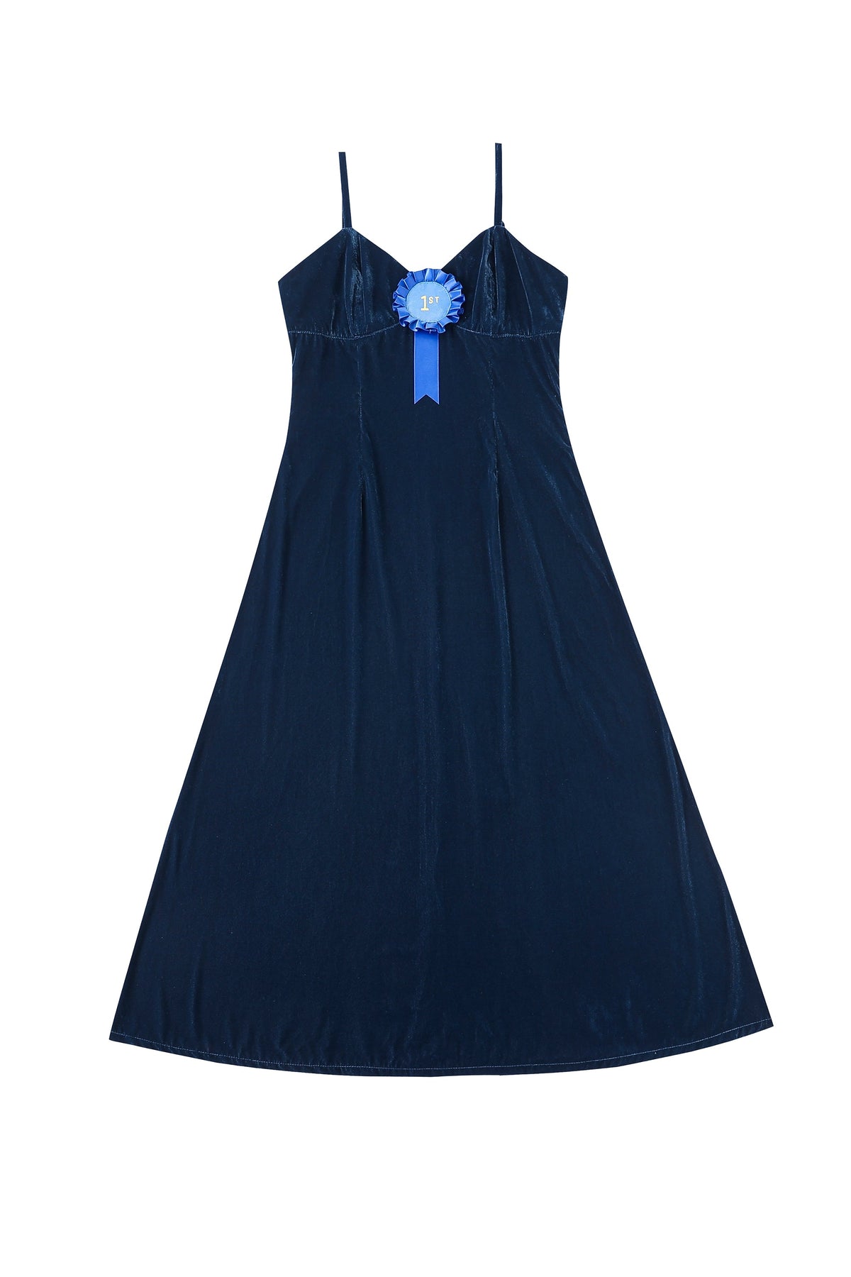 1st Place Velvet Cami Dress Blue