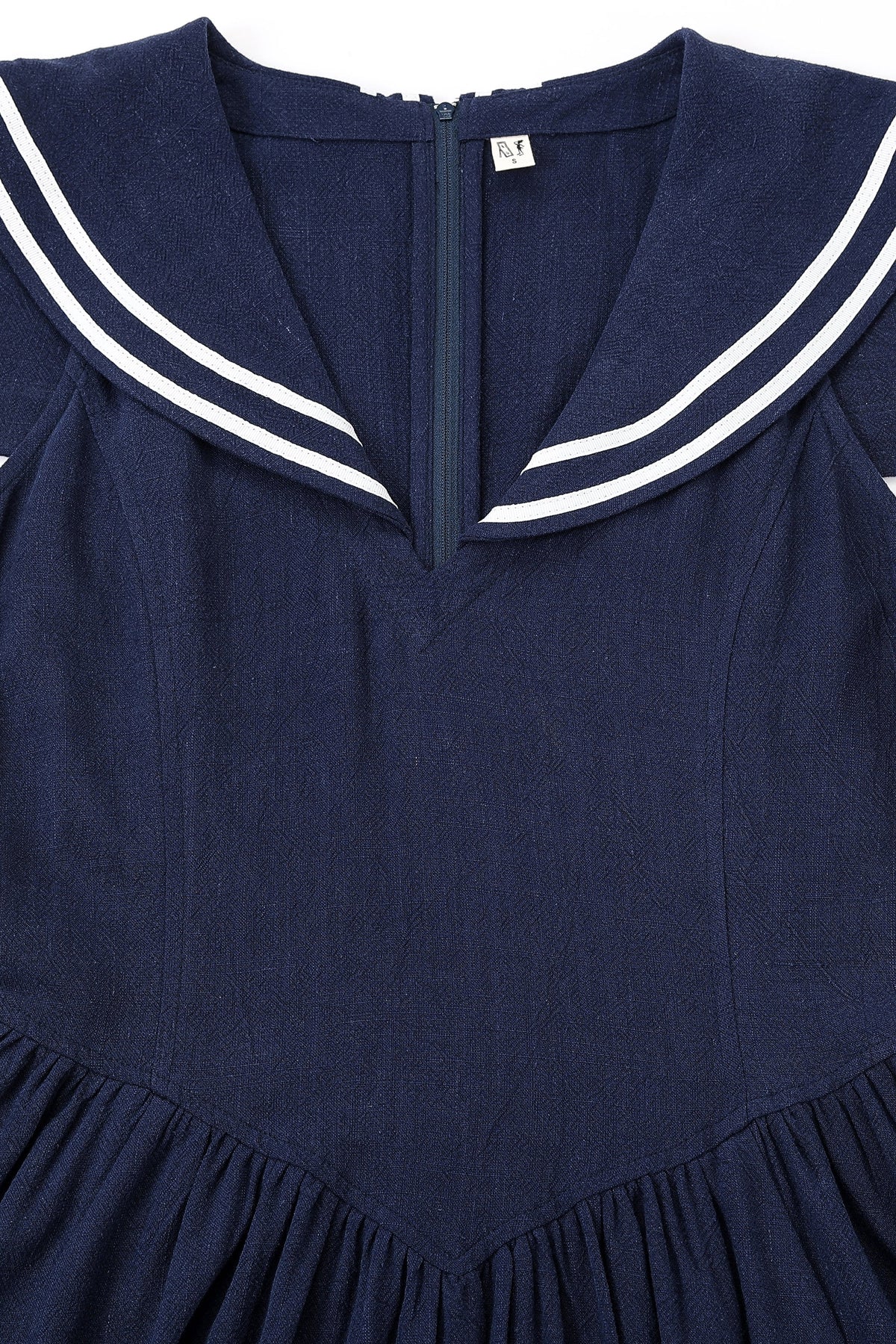 Maxi Sailor Dress Soft Linen Navy