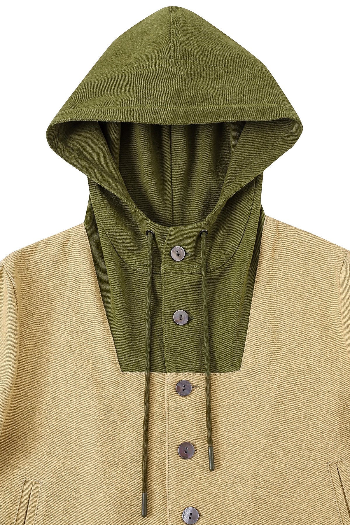 Hooded Canvas Jacket Khaki / Moss