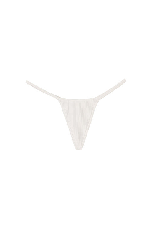 Tencel Rib Micro Thong White NEW VERSION
