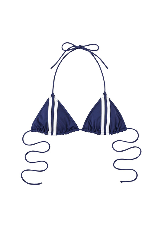 Navy Sporty Bikini Swim Top