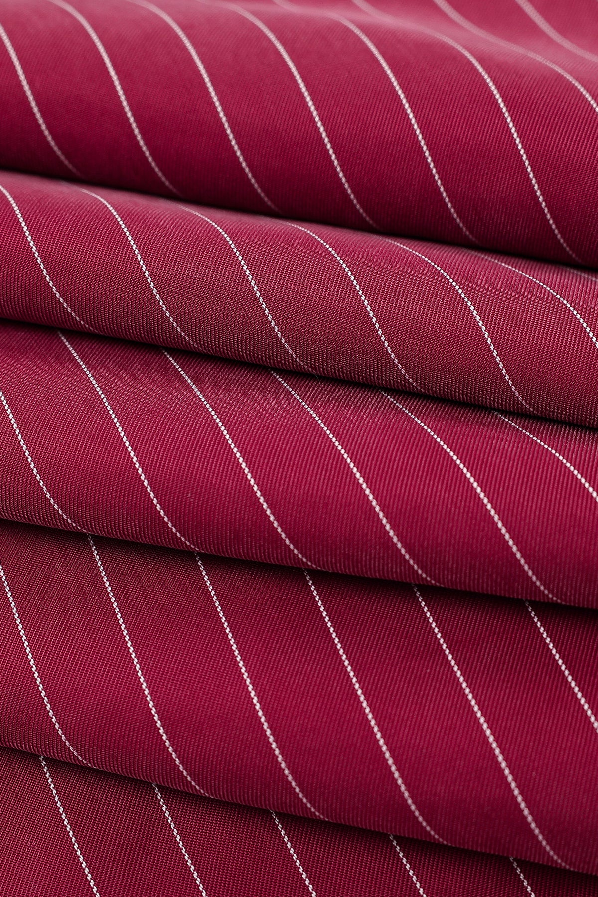 Office Bias Cut Skirt Tencel Stripe Maroon