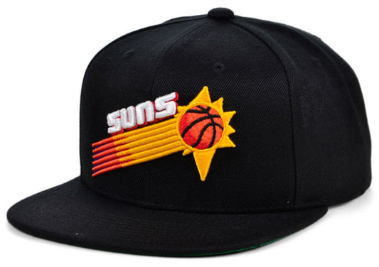 Men's Mitchell & Ness Phoenix Suns Hardwood Classics Core Black Adjustable Snapback Hat