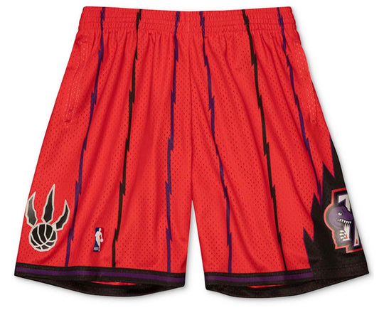 Men's Toronto Raptors 1998 Mitchell & Ness Red Hardwood Classic Reload Swingman Shorts