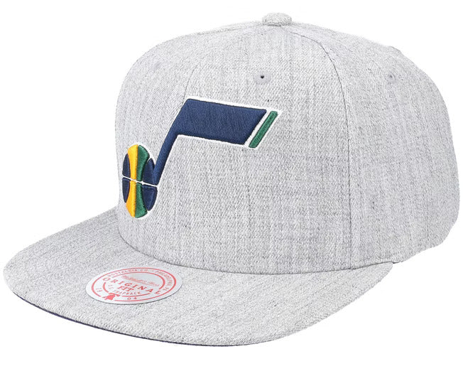 Utah Jazz Gray Heathered 2.0 Mitchell & Ness Snapback Hat