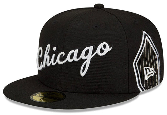 Men's Chicago Bulls 2021-2022 City Edition Black New Era 59FIFTY Fitted Hat