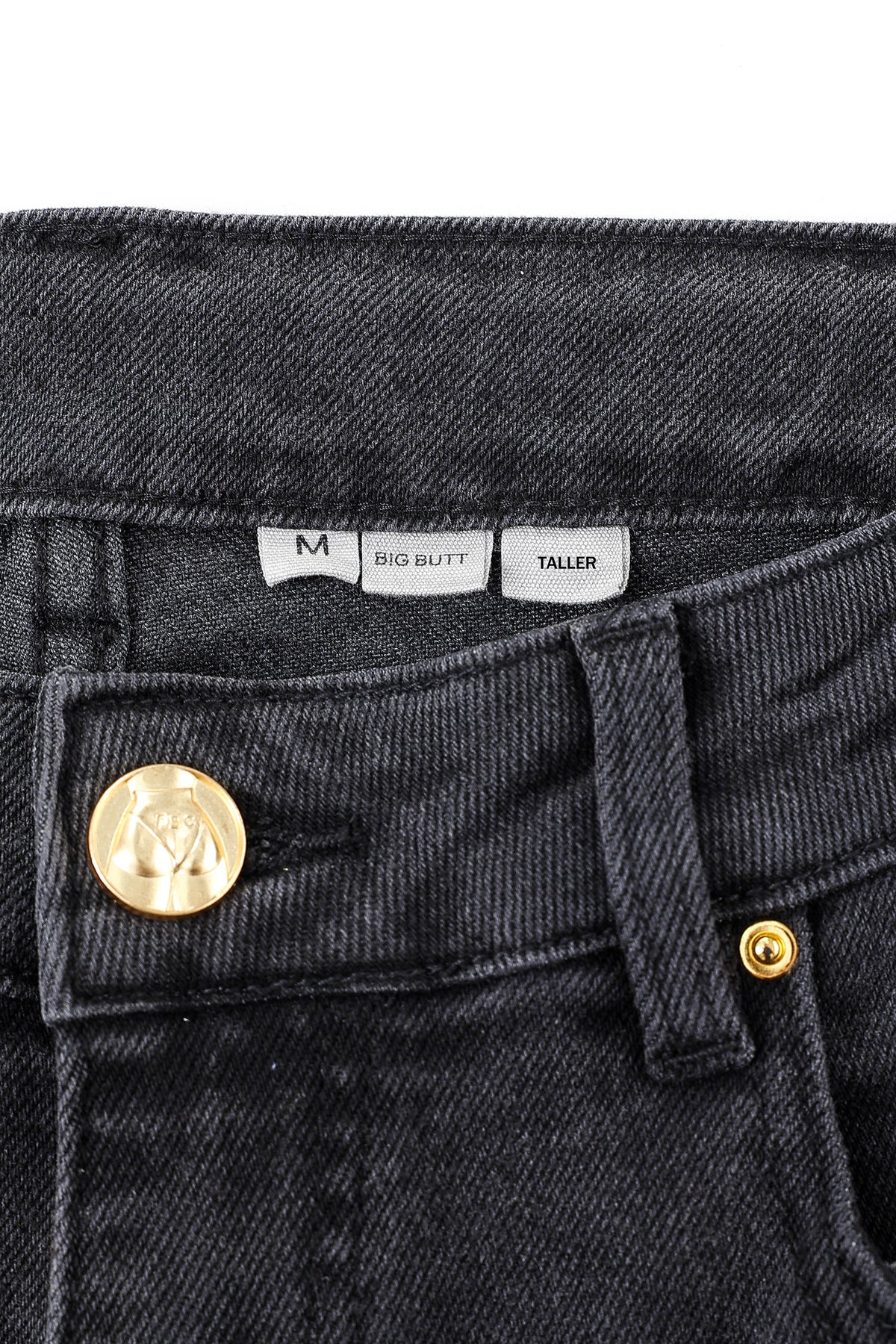 TALL Nap Jeans for Big Butts black denim