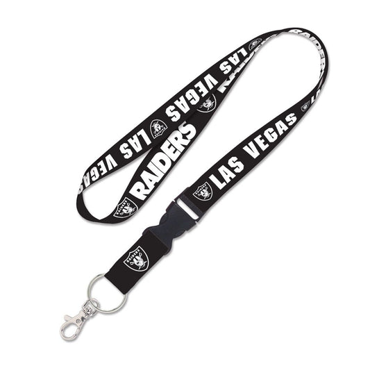 Las Vegas Raiders Black 1" Lanyard with Detachable Buckle