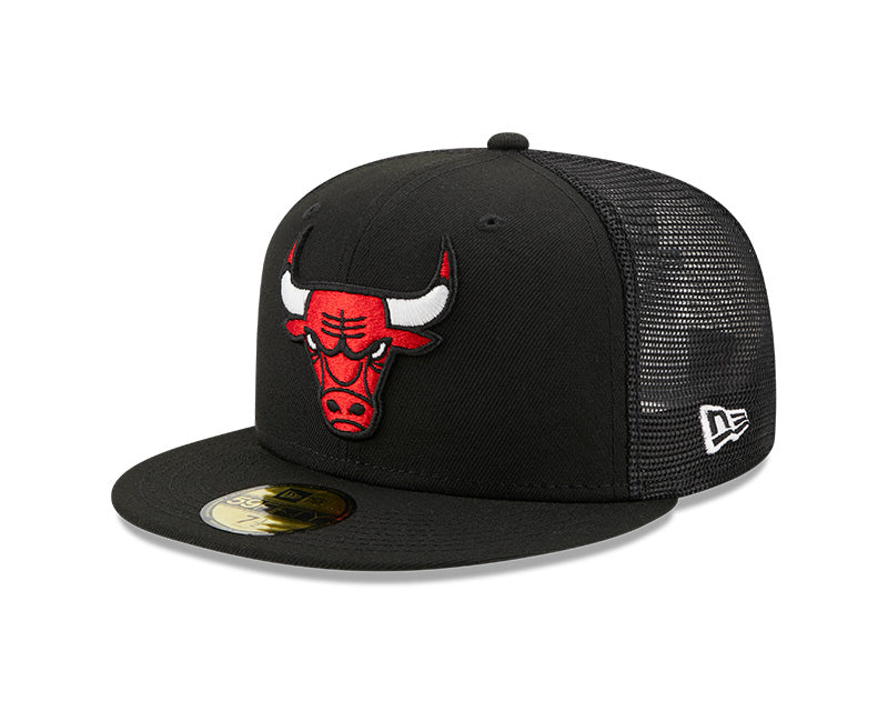 Men's NBA Chicago Bulls 59Fifty Black Classic Trucker Fitted Hat