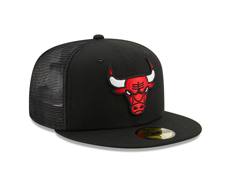 Men's NBA Chicago Bulls 59Fifty Black Classic Trucker Fitted Hat