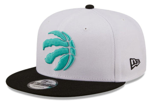 Men's Toronto Raptors New Era 2 Tone White and Black Color Pack 9FIFTY Snapback Hat