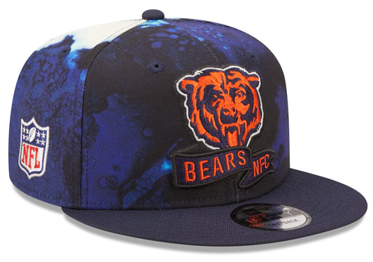 Men's Chicago Bears New Era Navy Ink 2022 NFL Sideline Mascot Logo 9FIFTY Snapback Adjustable Hat