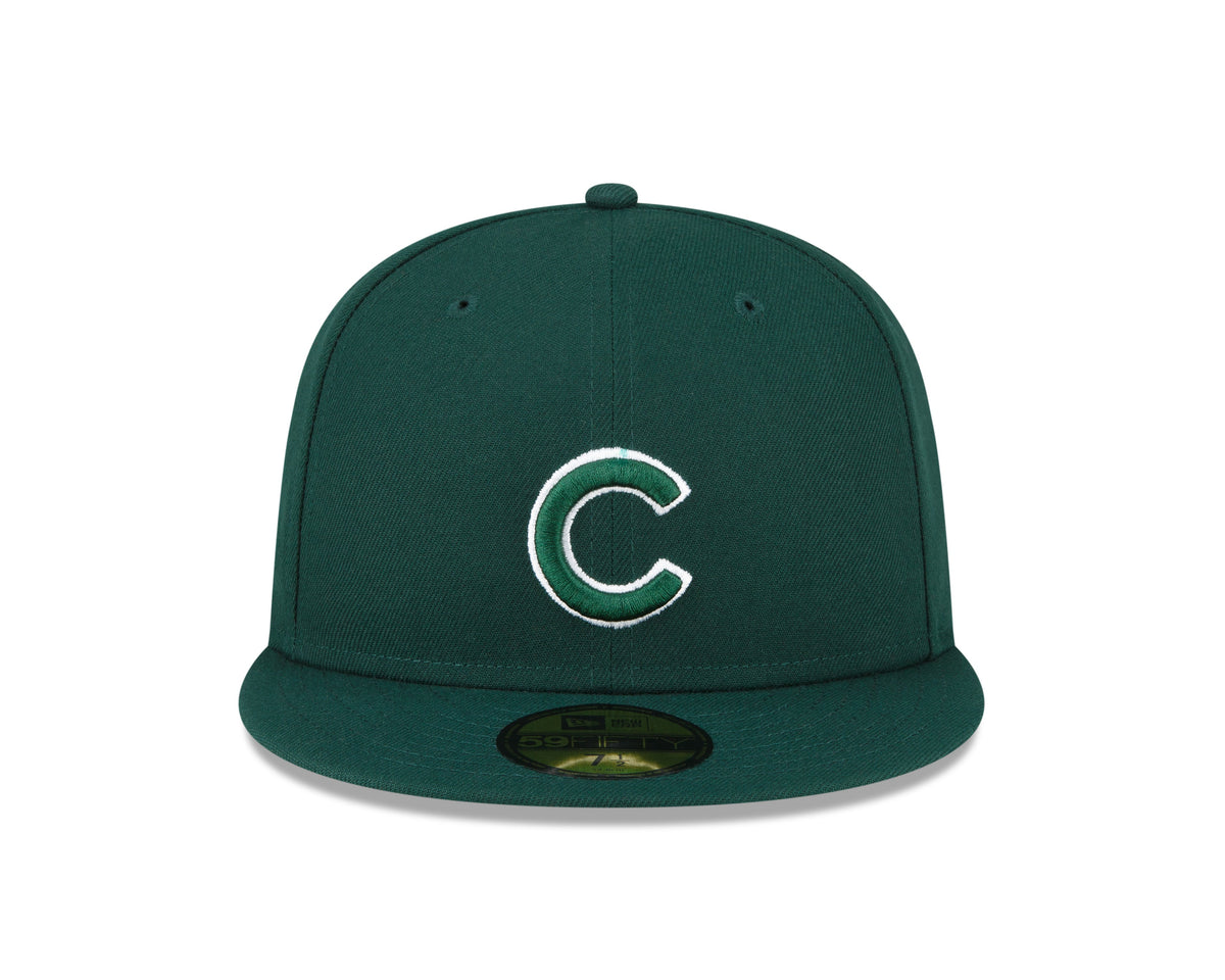 Men's Chicago Cubs Basic New Era Dark Green 59FIFTY Fitted Hat