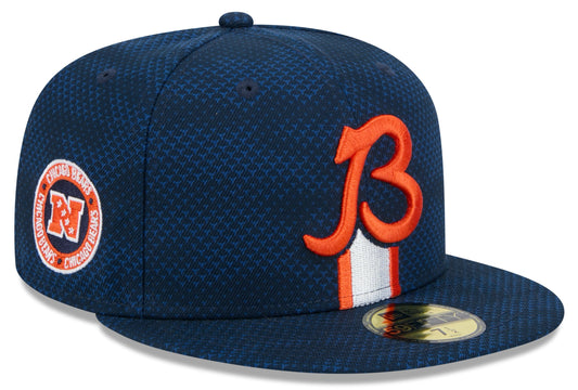 Chicago Bears New Era 2024 Sideline B Navy 59FIFTY Fitted Hat